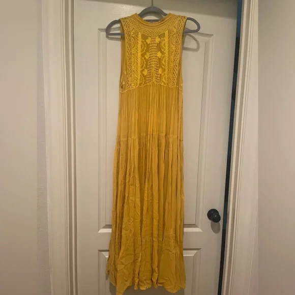 chinese dress ladies Dreamylily Women Elegant Yellow Strapless Pleated Maxi Dress With Slit main image 1
